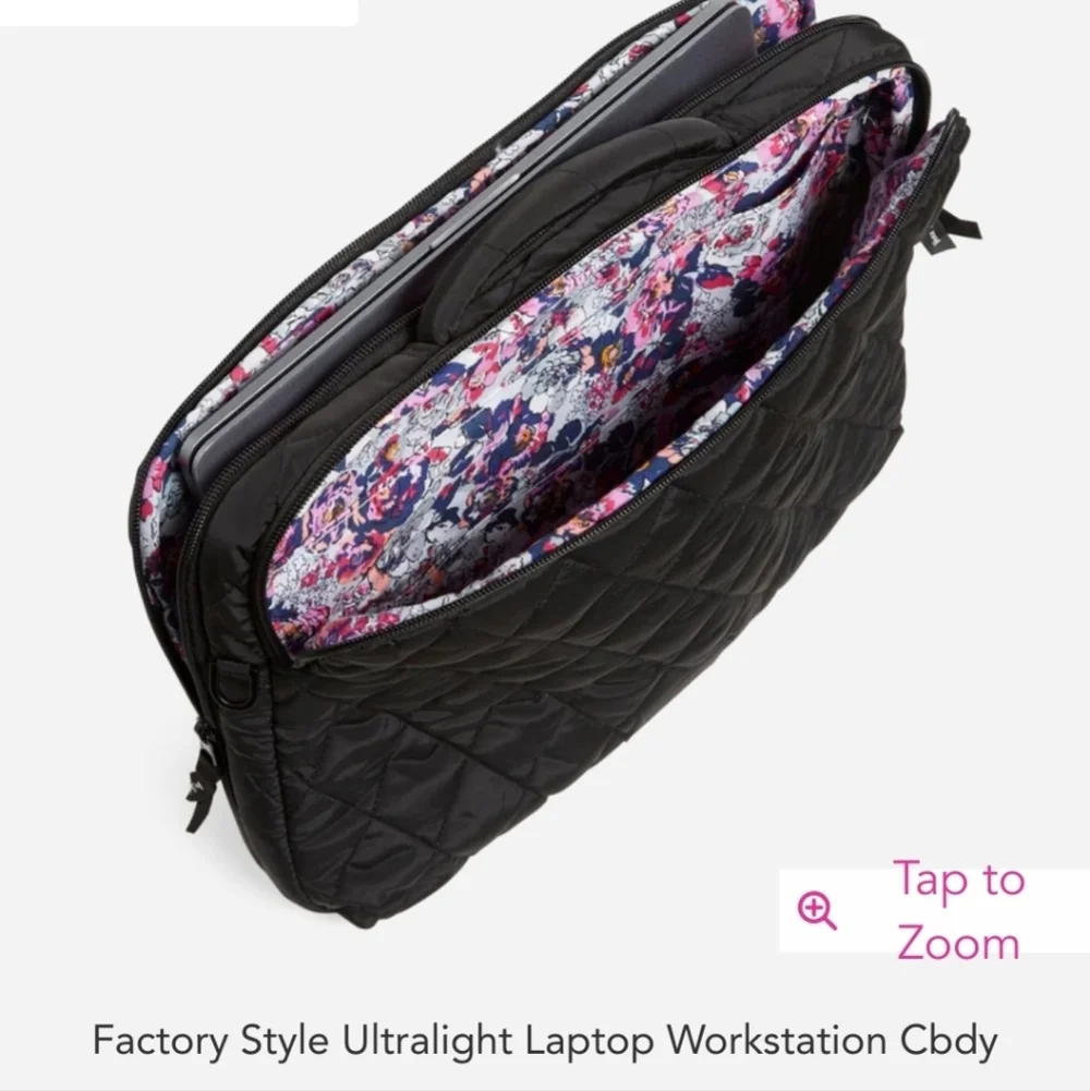 Vera Bradley Factory Style Laptop Workstation Crossbody NWT